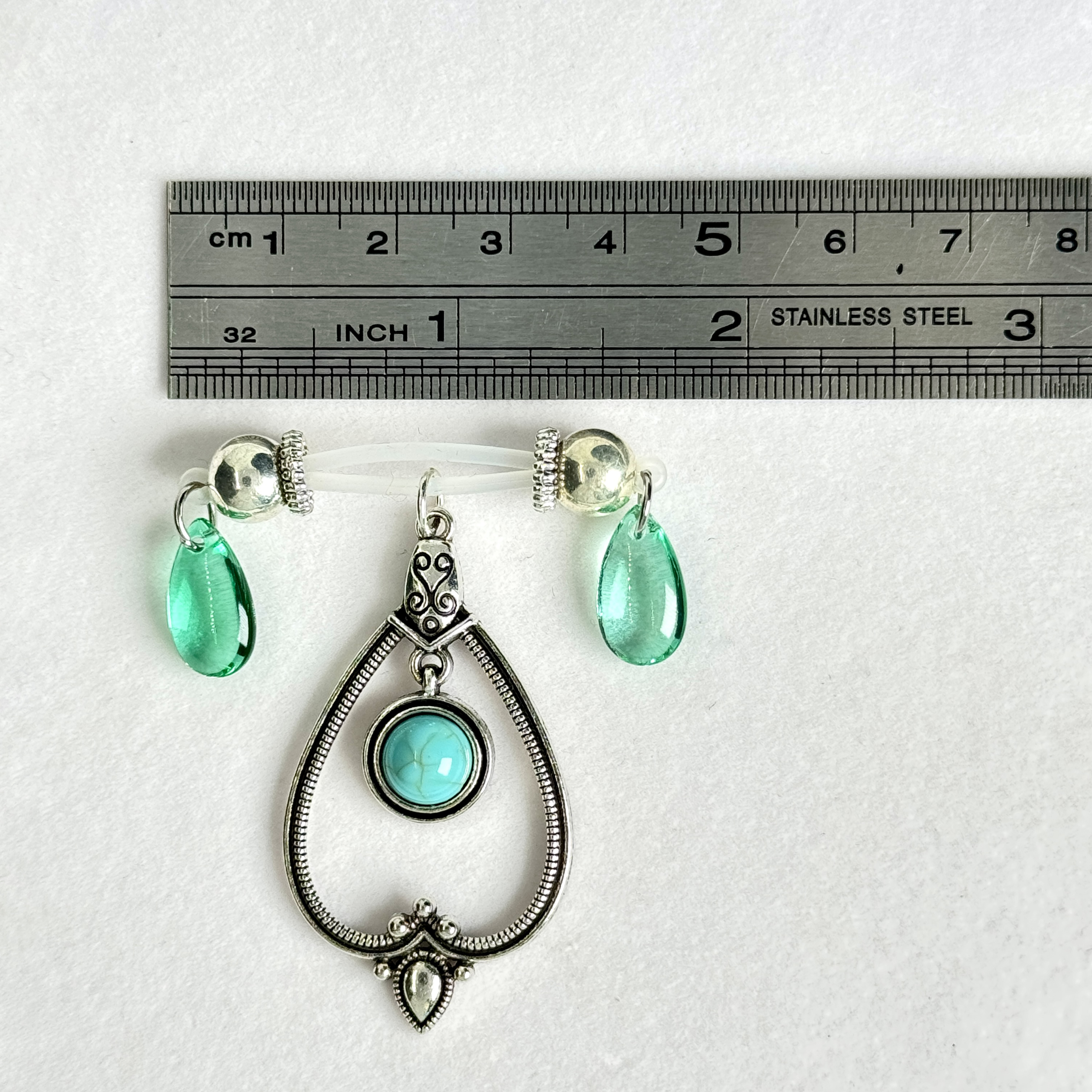 Emerald Moon Crystal Teardrop Jewelry