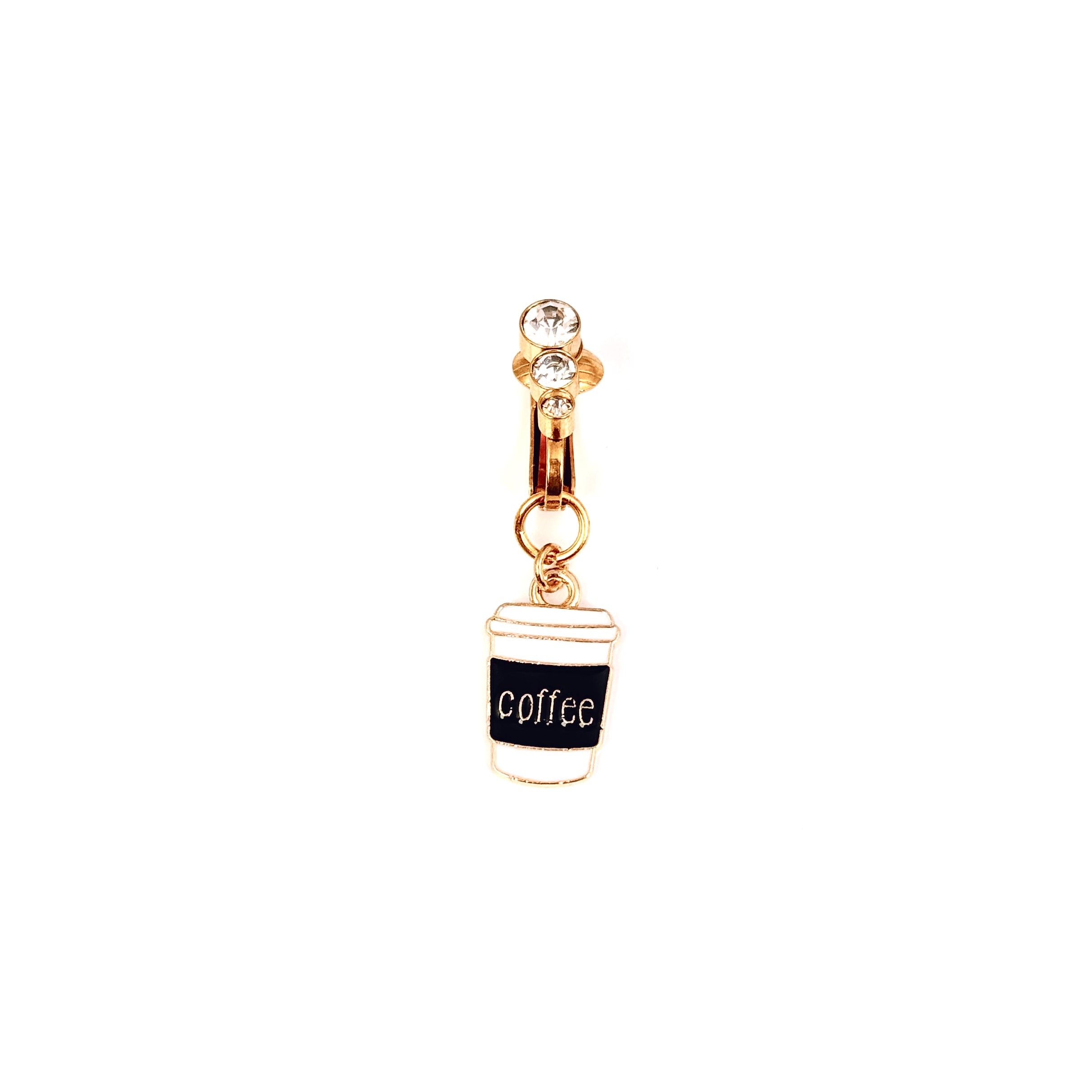 Coffee Cup Faux Belly Button Ring