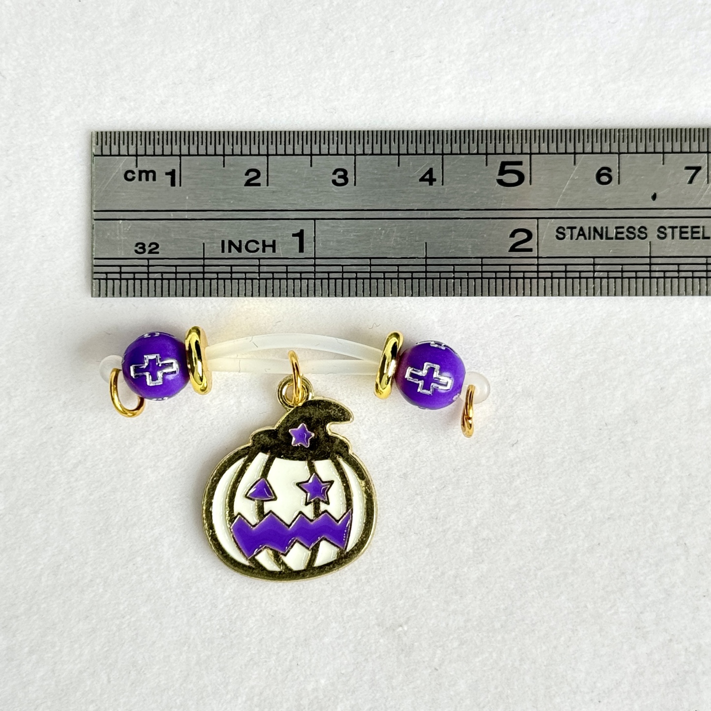 Mystic Purple Pumpkin Charm Non-Piercing Nipple Jewelry