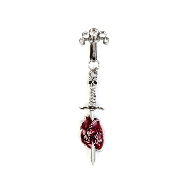 Bloody Love Dagger Navel Charm