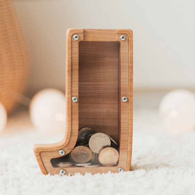 Personalized wooden piggy bank-Thyye