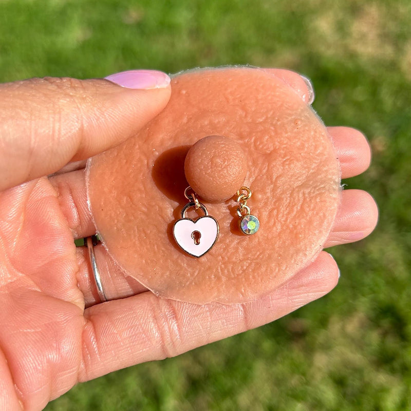 Pink heart shaped nipple clamps-Thyye