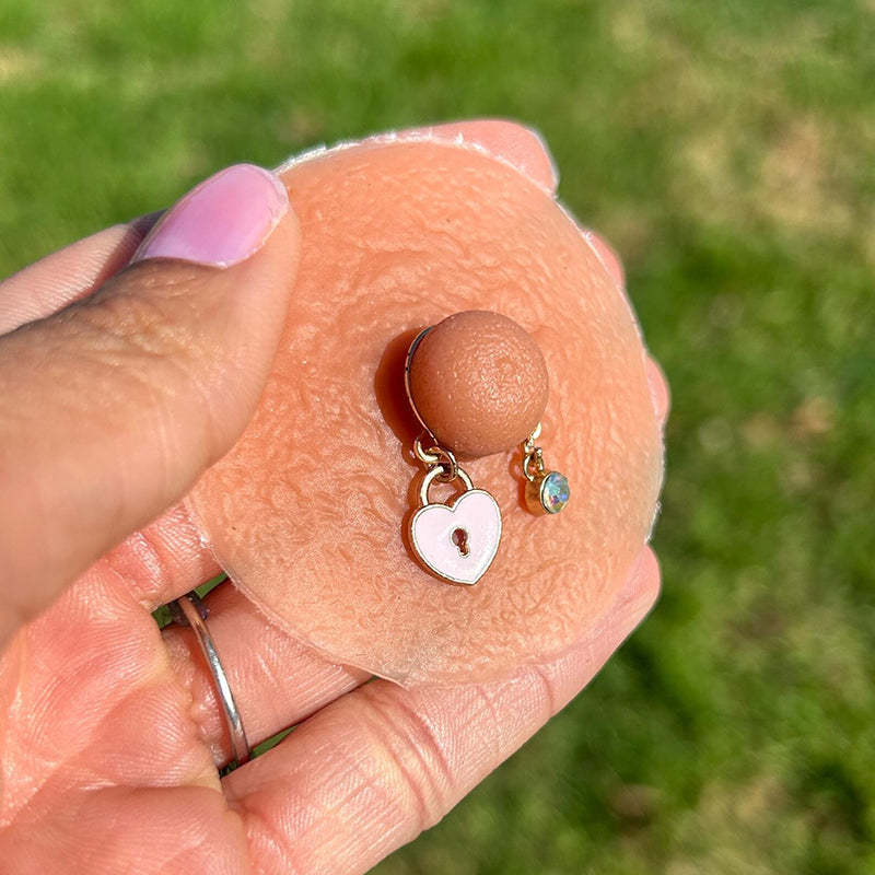 Pink heart shaped nipple clamps-Thyye