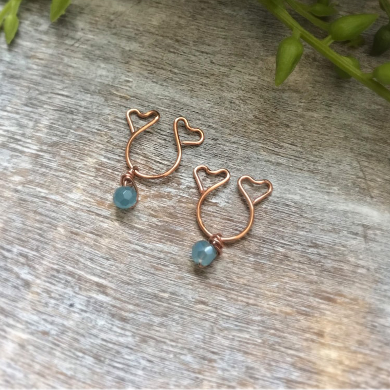 Crystal heart-shaped nipple decoration-Thyye