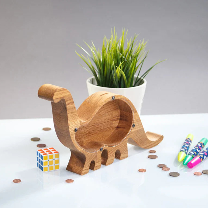 Personalized wooden piggy bank-Thyye