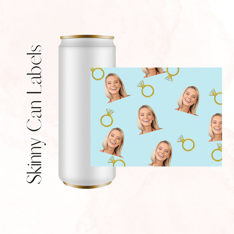 Personalised Bachelorette Slim Jar Labels-Thyye