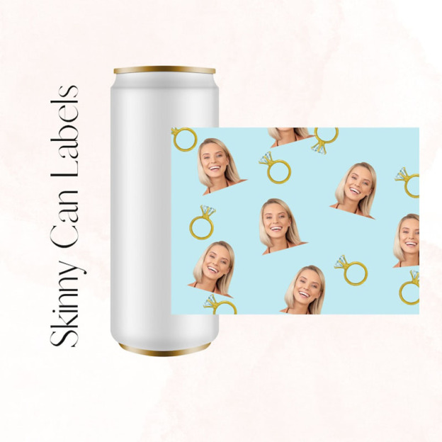 Personalised Bachelorette Slim Jar Labels-Thyye