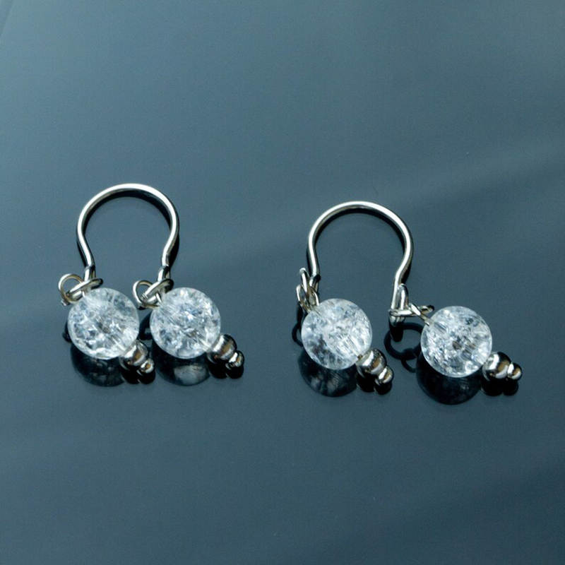 Non-piercing jewelry crystal quartz nipple clips-Thyye