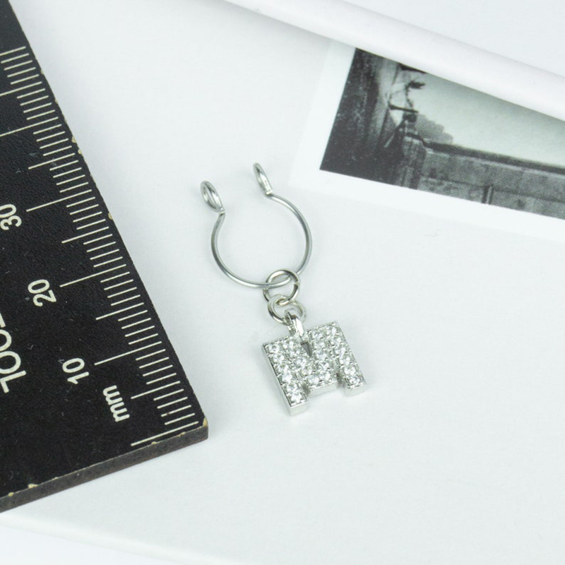 Non-pierced nipple initial jewelry-Thyye