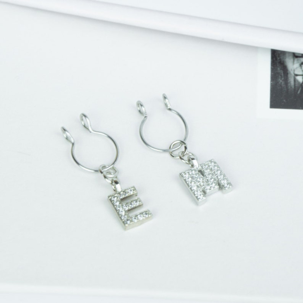 Non-pierced nipple initial jewelry-Thyye