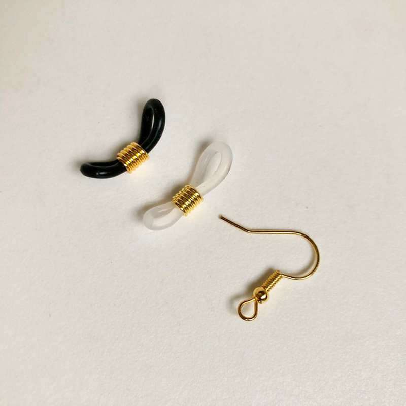 Ivory Glass Teardrop Nipple Clamps-Thyye