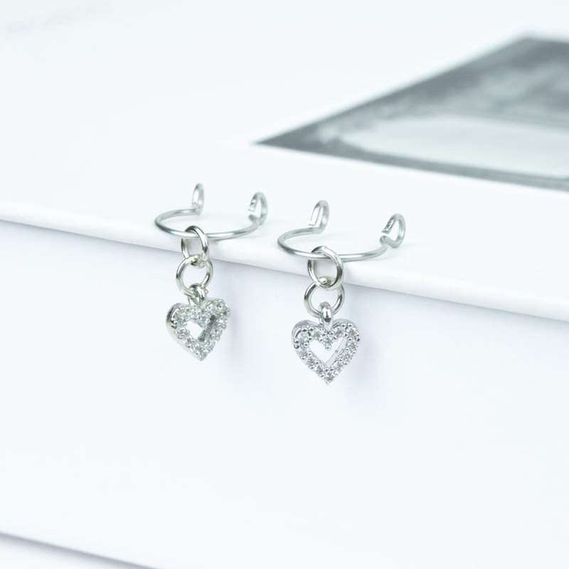 Heart diamond nipple ring-Thyye