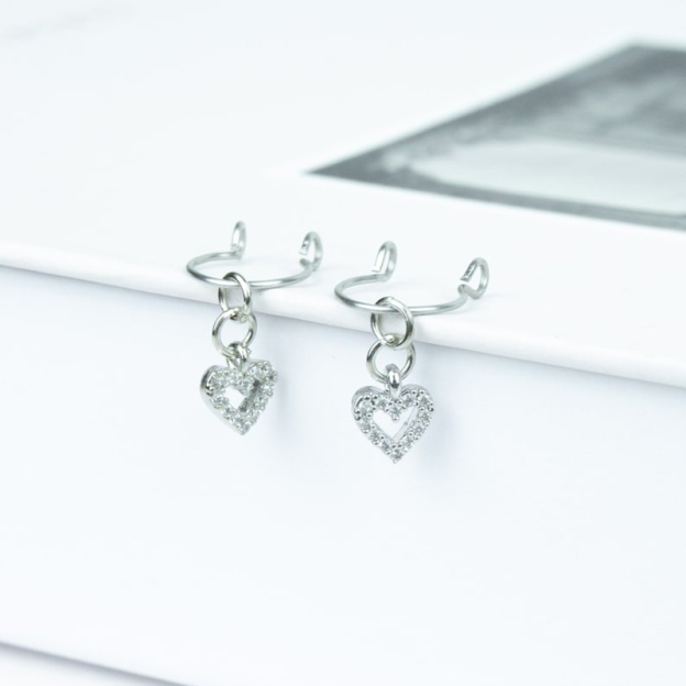 Heart diamond nipple ring-Thyye