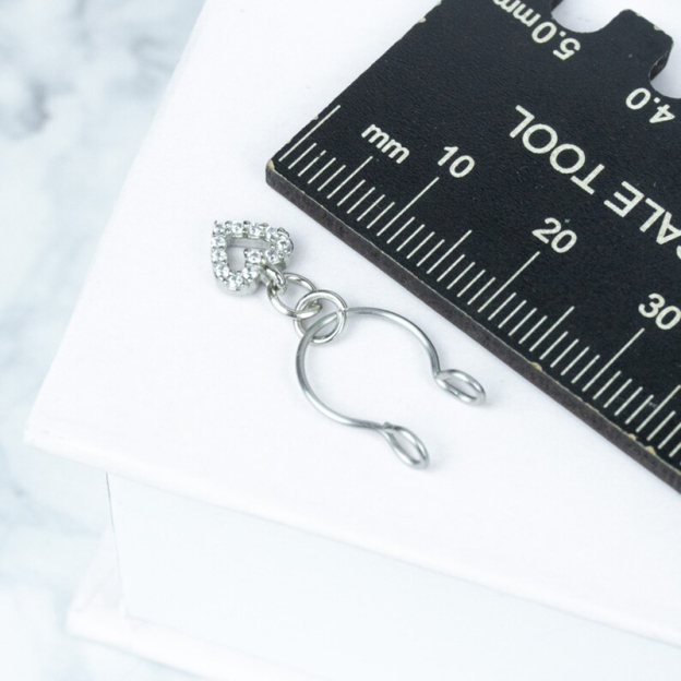 Heart diamond nipple ring-Thyye