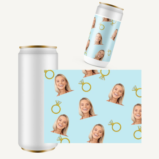 Personalised Bachelorette Slim Jar Labels-Thyye