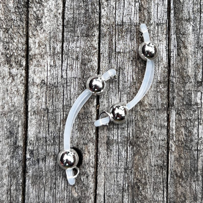 Silver barbell nipple ring-Thyye