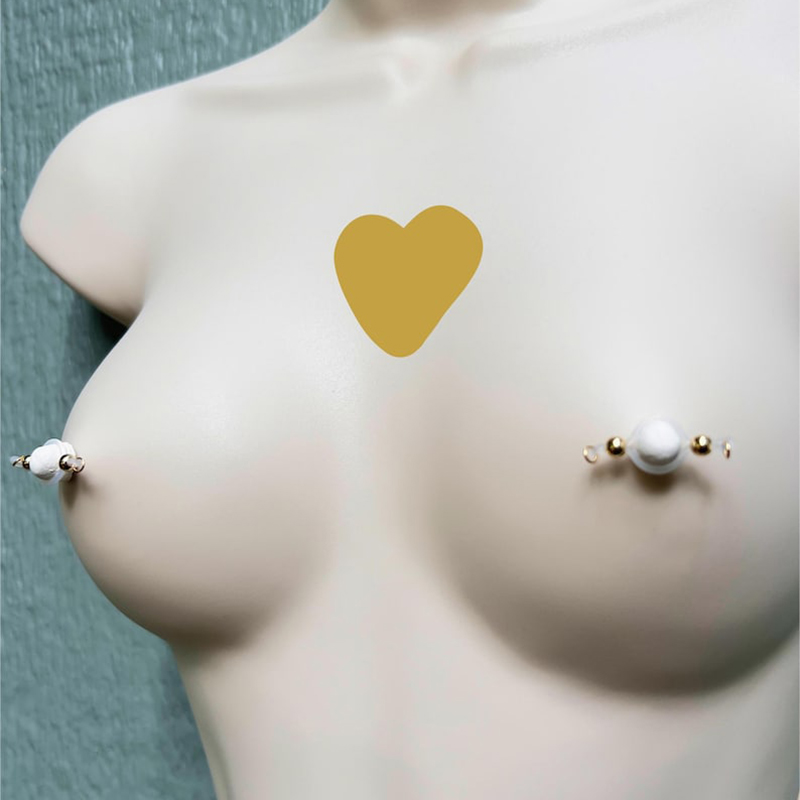 Jewelry Gold Barbell Nipple Ring-Thyye