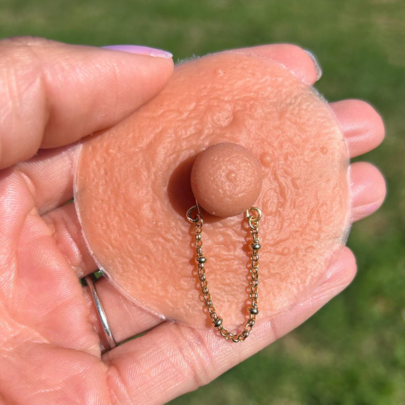 Chain imitation breast ring-Thyye