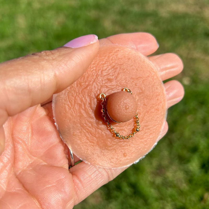 Chain imitation breast ring-Thyye