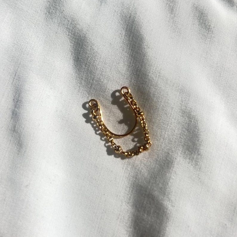 Chain imitation breast ring-Thyye