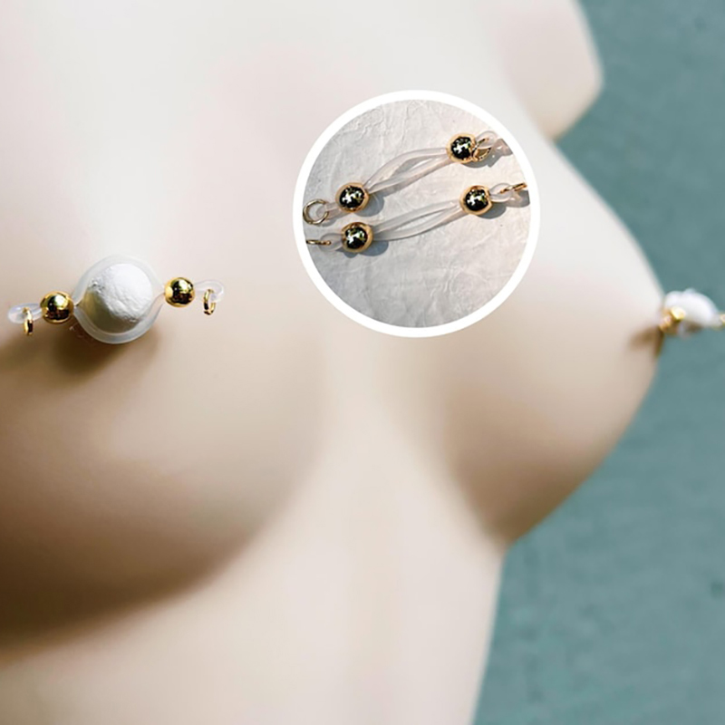 Jewelry Gold Barbell Nipple Ring-Thyye