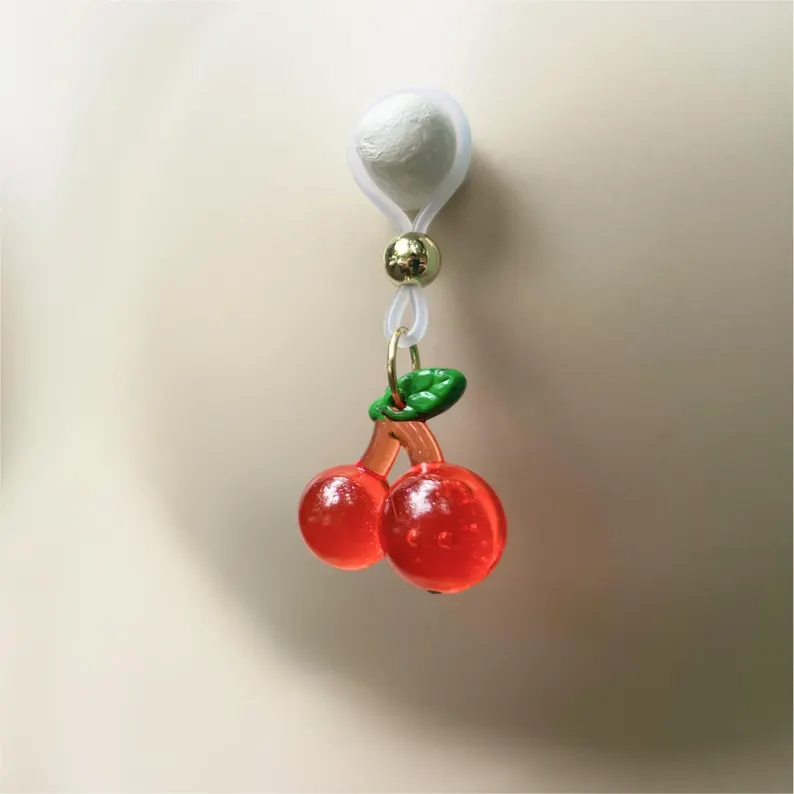 Cherry Non-Pierced Nipple Jewelry Pendant-Thyye