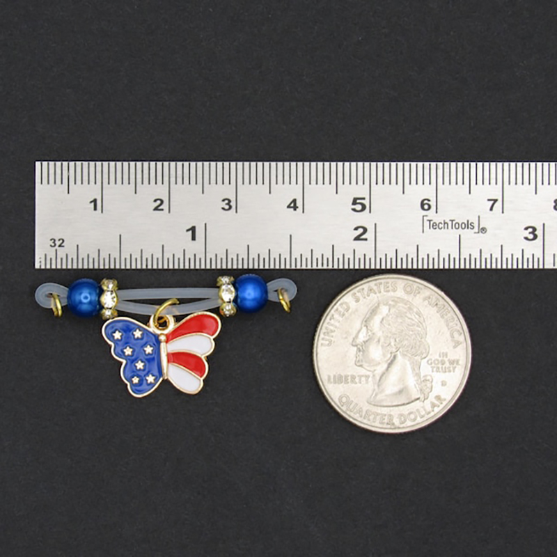 Patriotic Butterfly Nipple Ring-Thyye