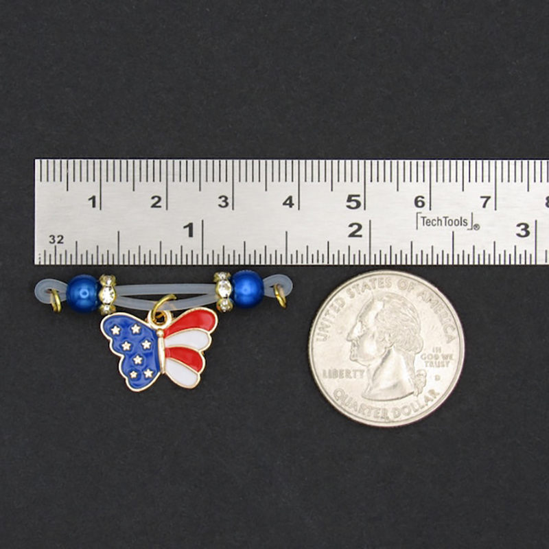 Patriotic Butterfly Nipple Ring-Thyye
