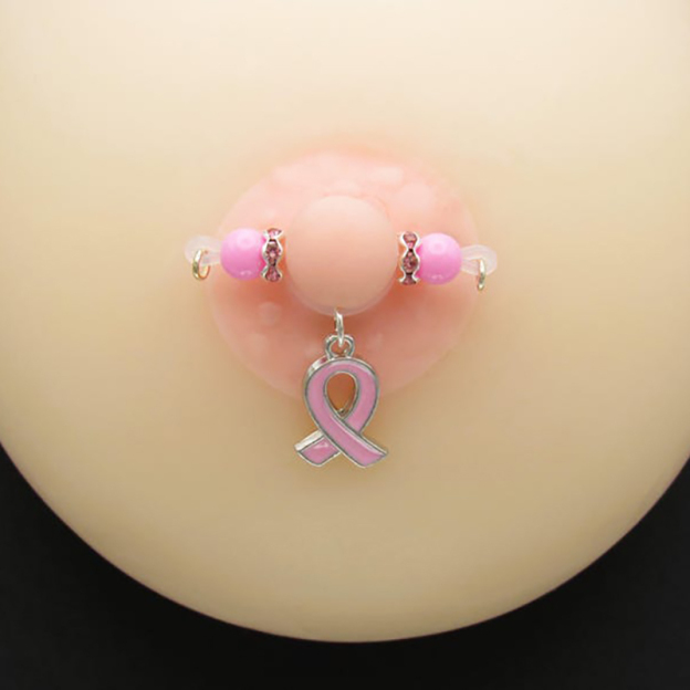 Pink Ribbon Nipple Ring-Thyye