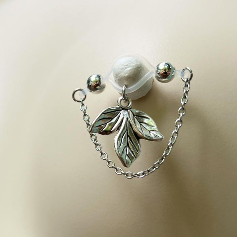 Plant chain nipple ring-Thyye