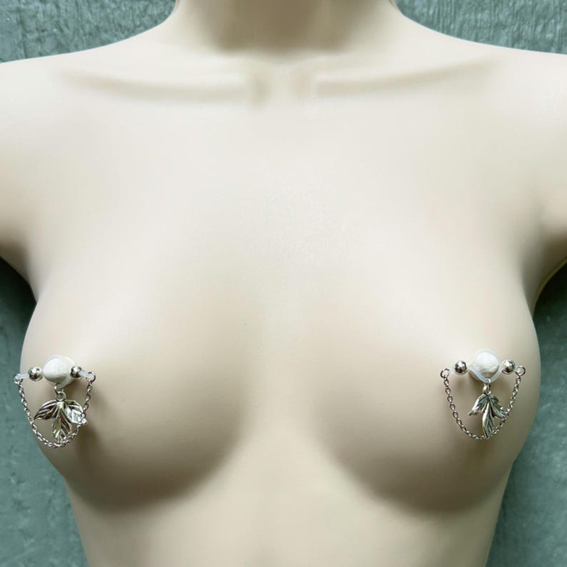 Plant chain nipple ring-Thyye