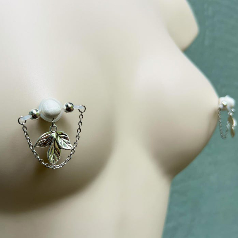 Plant chain nipple ring-Thyye