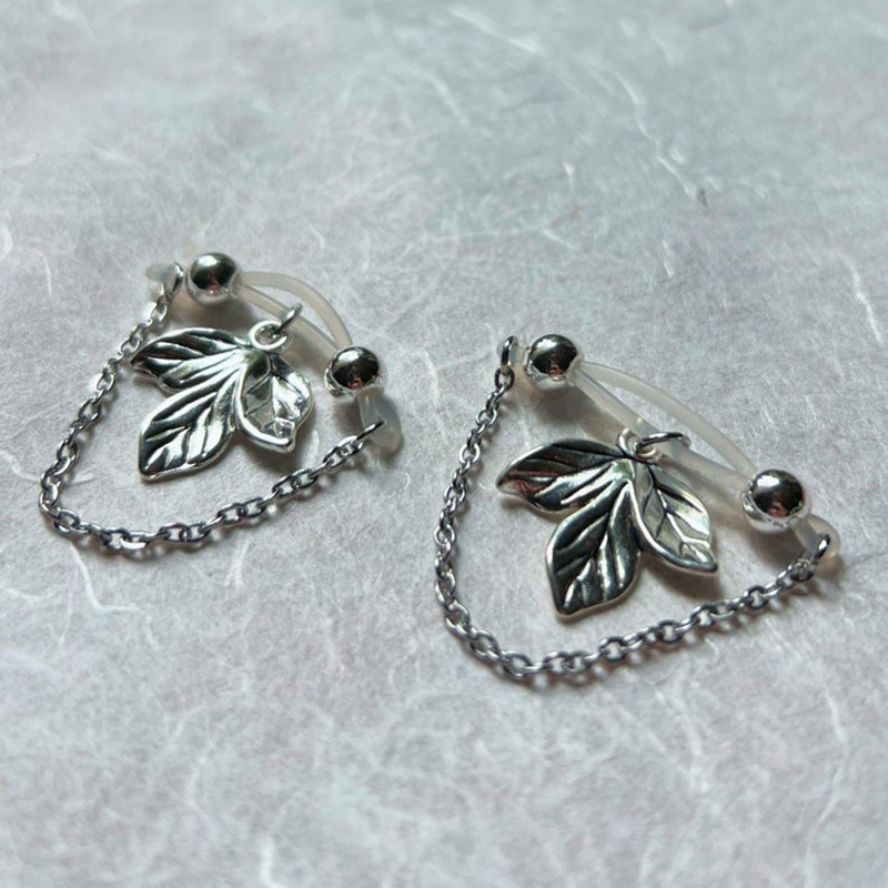 Plant chain nipple ring-Thyye