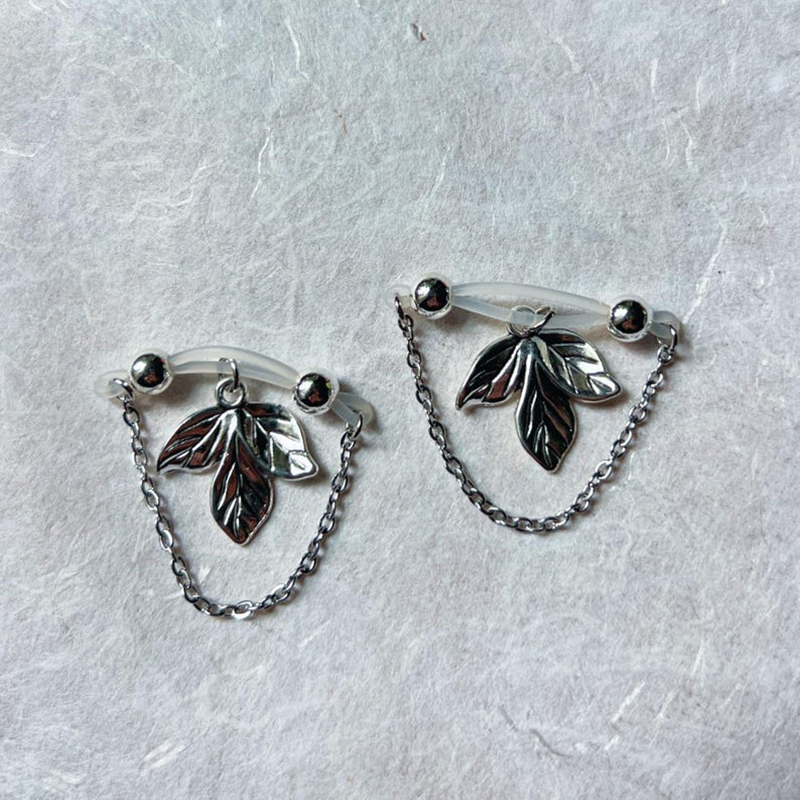 Plant chain nipple ring-Thyye