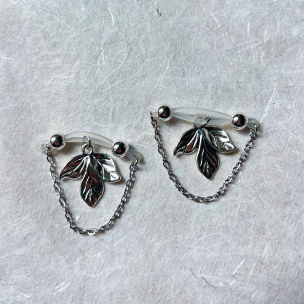 Plant chain nipple ring-Thyye