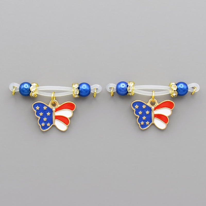 Patriotic Butterfly Nipple Ring-Thyye