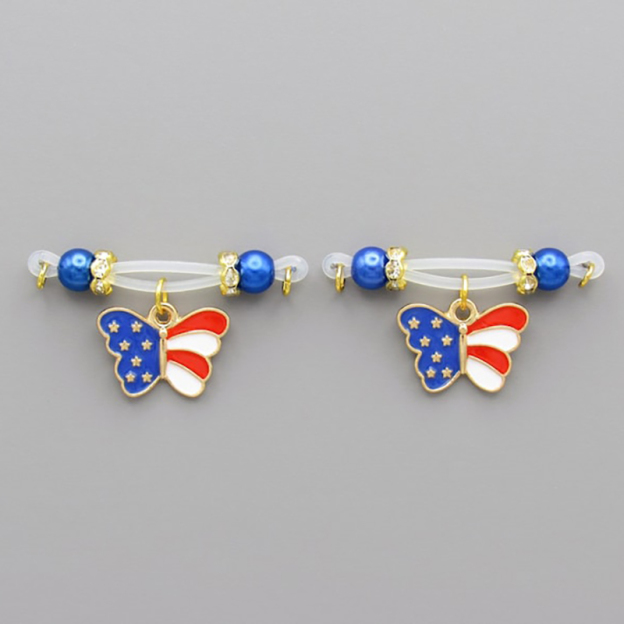 Patriotic Butterfly Nipple Ring-Thyye