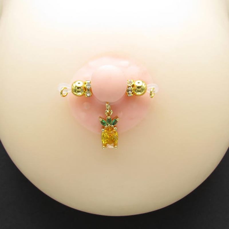Pineapple Charm Nipple Ring-Thyye