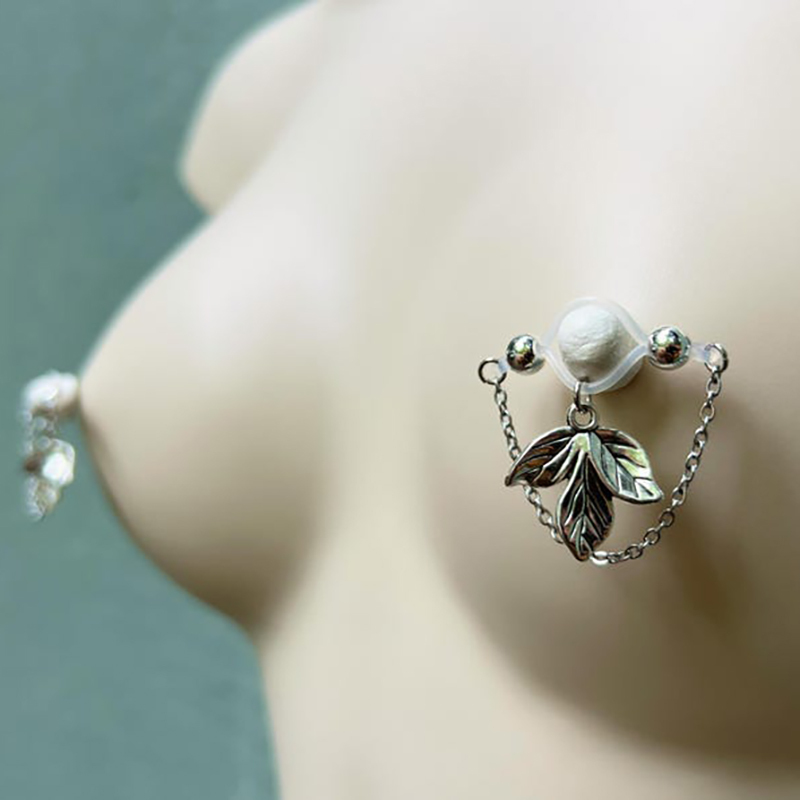 Plant chain nipple ring-Thyye