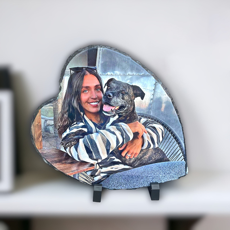 heart shaped rock photo slate-Thyye