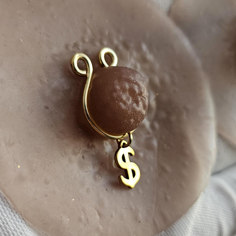 Dollar Sign Pendant Adjustable Nipple Clamp-Thyye