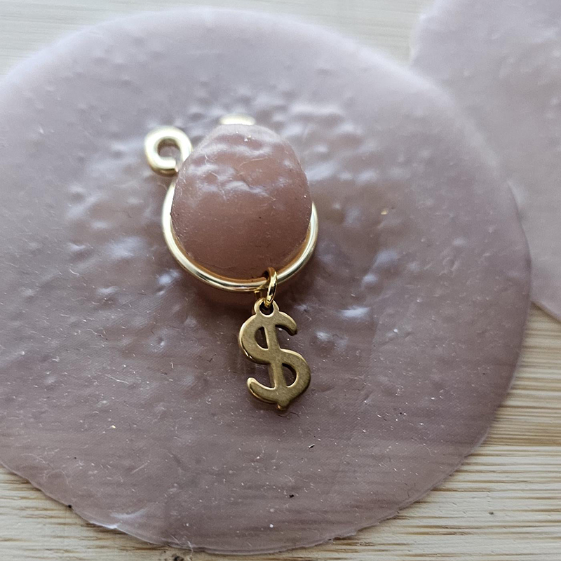 Dollar Sign Pendant Adjustable Nipple Clamp-Thyye