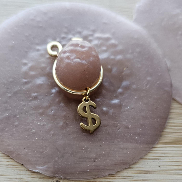 Dollar Sign Pendant Adjustable Nipple Clamp-Thyye
