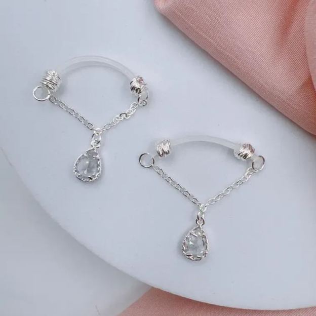 Fake Nipple Piercing Jewelry with Chains-Thyye