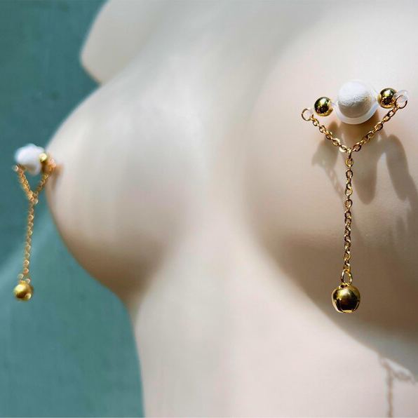 Golden Bell Non-Piercing Nipple Jewelry-Thyye