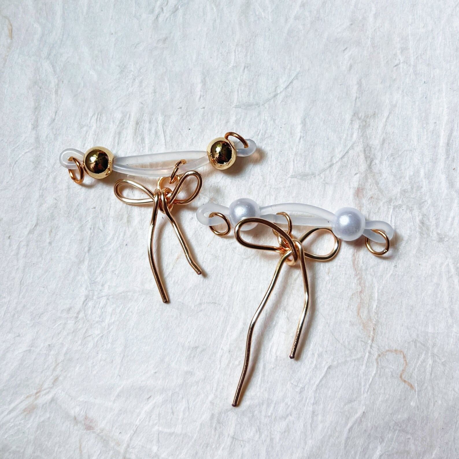 Cute bow-knot nipple non-piercing jewelry