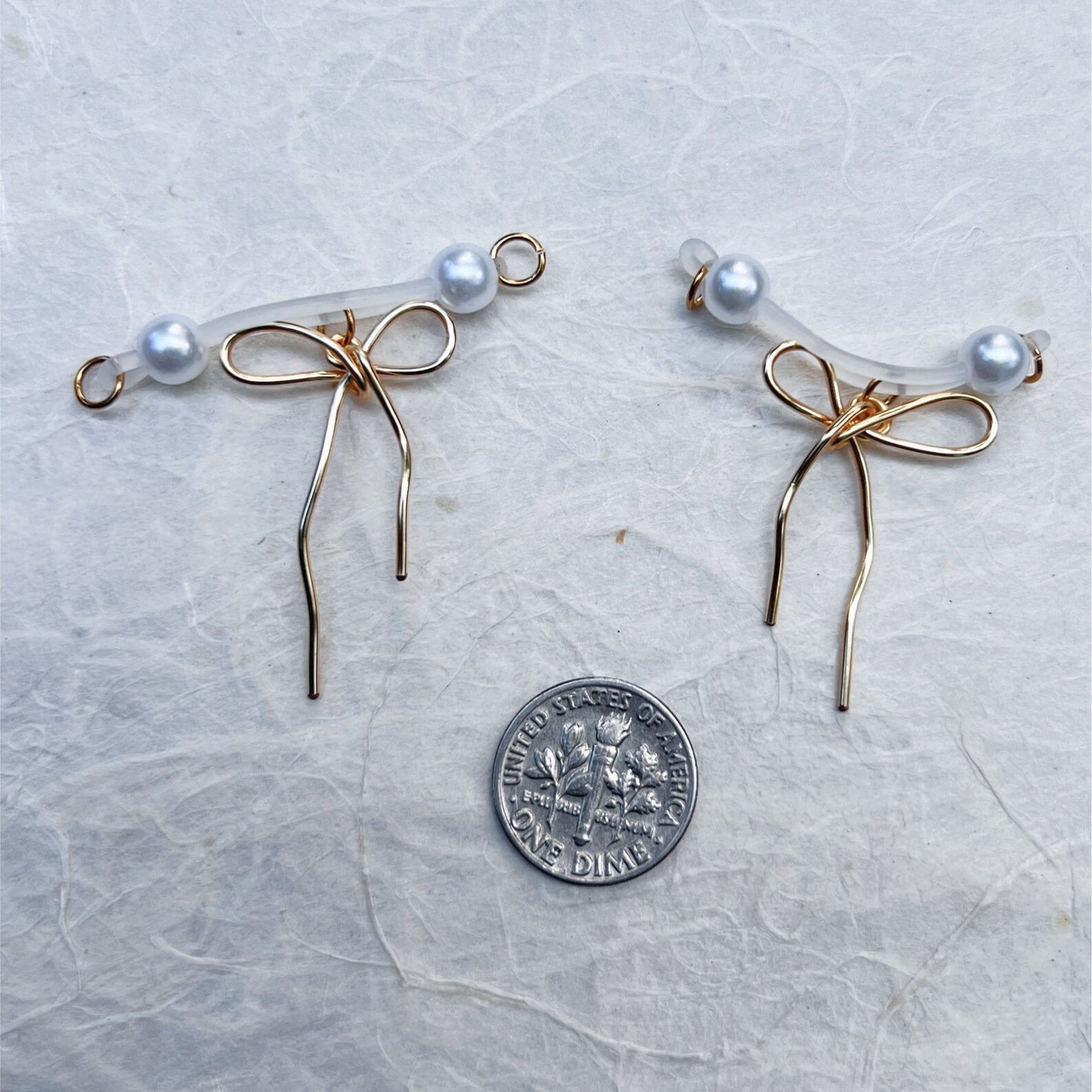 Cute bow-knot nipple non-piercing jewelry