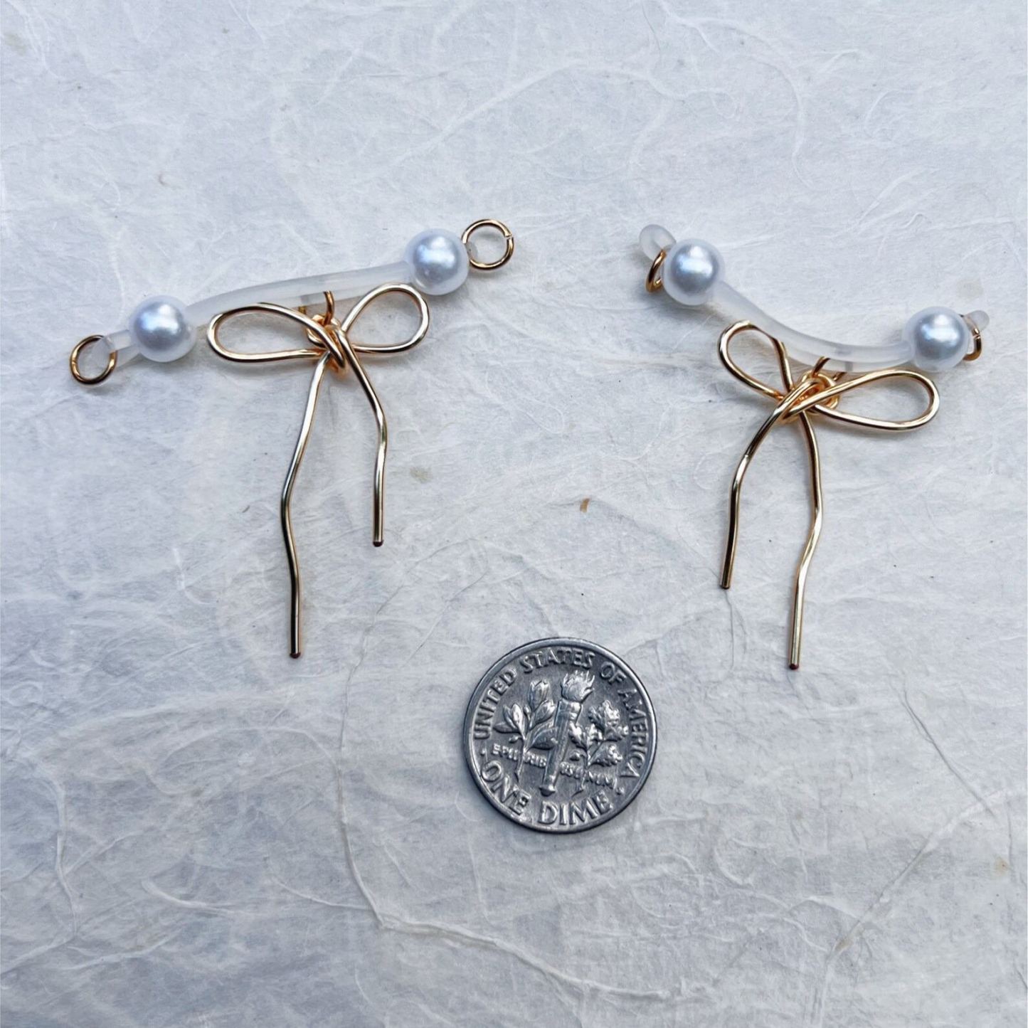 Cute bow-knot nipple non-piercing jewelry