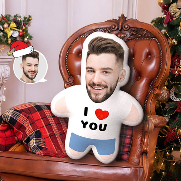 Customized face I love you pillow-Thyye