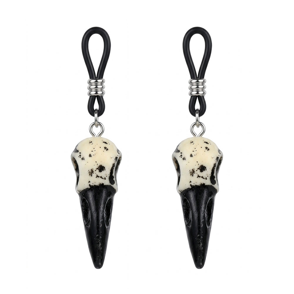 Gothic Raven Skull Adjustable Nipple Ring